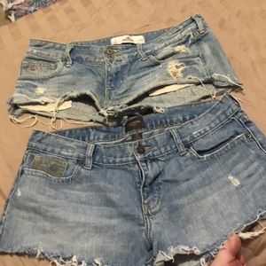 Hollister distressed Jean Shorts Duo